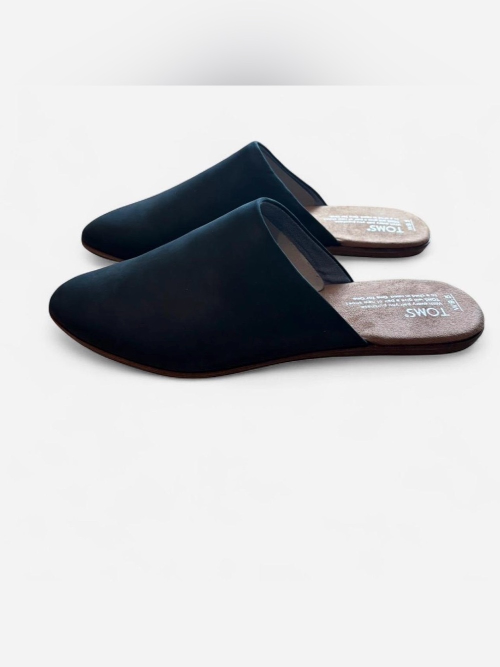 Toms Black Slip-On Mule Slides